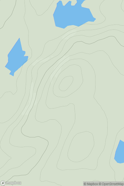 Thumbnail image for Beinn Mhor [Glen Affric to Glen Moriston] showing contour plot for surrounding peak